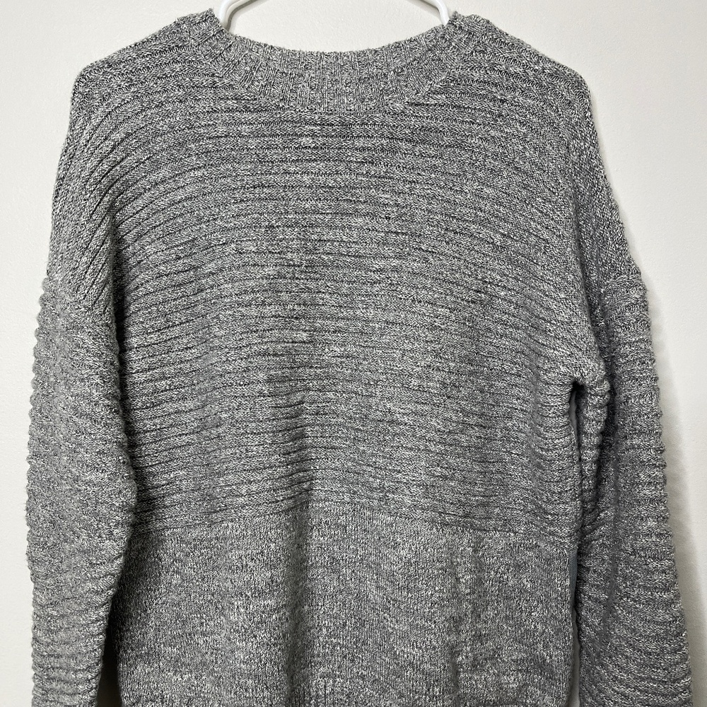 Lululemon Sweater Chunky Knit Side Zip Large 12-14 Womens Gray Size Tag removed